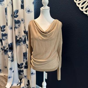 Chicos, metallic gold shirt, size, XL